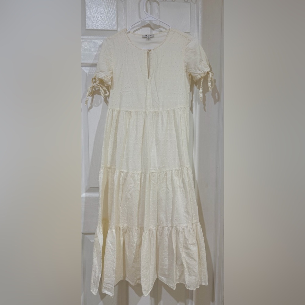 Madewell Cream Textured Dress - Picture 2 of 4